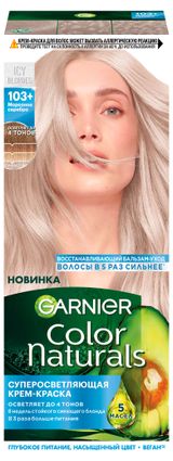 Изображение товара Крем-краска для волос Garnier Color Naturals Суперосветляющая оттенок 103+ Морозное серебро