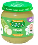 Изображение товара Пюре овощное «Маленько счастье» кабачок 4+ мес., 80 г