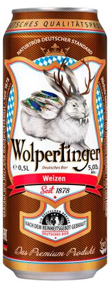 Изображение товара Пивной напиток светлый Wolpertinger weizen 5%, 0,5 л