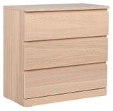 Изображение товара Комод Варма 3 ящика дуб беленый, 80х78х40 см