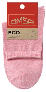 Изображение товара Носки женские Omsa ECO 256 с люрексом - борт руликом Rosa Melange, р. 39-41