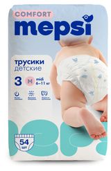 Изображение товара Трусики-подгузники Mepsi Comfort M (6-11 кг), 54 шт