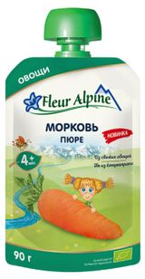 Изображение товара Пюре Fleur Alpine Морковь с 4 мес., 90 г