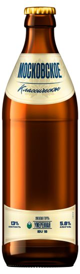 Изображение товара Пиво светлое «Московское» Московское классическое 5,8%, 0,5 л