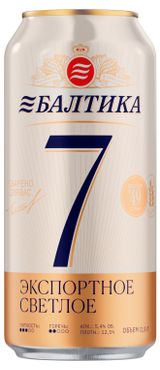 Изображение товара Пиво «Балтика» №7 светлое фильтрованное 5,4%, 900 мл