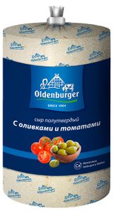 Изображение товара Сыр полутвердый Oldenburger с оливками и томатами 45% БЗМЖ, вес