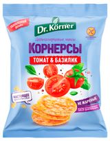 Изображение товара Чипсы Dr.Korner Корнерсы кукурузно-рисовые с томатом и базиликом, 50 г