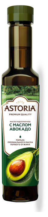 Изображение товара Масло подсолнечное Astoriaa с маслом авокадо, 250 мл