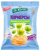 Изображение товара Чипсы кукурузно-рисовые Dr.Korner цельнозерновые с оливковым маслом и розмарином, 50 г