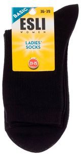 Изображение товара Носки женские ESLI Basic хлопковые черный, р 23-25