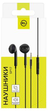 Изображение товара Наушники проводные Red Line SP17 с микрофоном черные