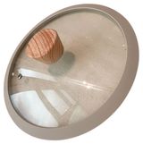 Изображение товара Крышка Hitt White Diamond стекло с силиконовым ободом, 26 см