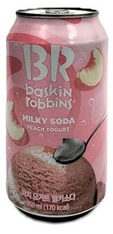 Изображение товара Напиток газированный Baskin Robbins Milky soda Peach Yogurt, 0,35 л