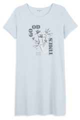 Изображение товара Сорочка женская InExtenso с коротким рукавом голубая