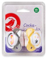 Изображение товара Соска-пустышка АШАН Красная птица Baby с 18 мес., 2 шт