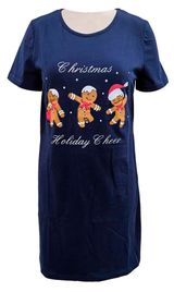 Изображение товара Сорочка женская новогодняя темно-синяя