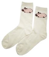 Изображение товара Носки женские Капибара белые, р 38-42