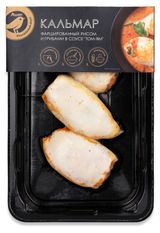 Изображение товара Кальмар замороженный АШАН Золотая птица фаршированный рисом и грибами в соусе Том-ям, 250 г