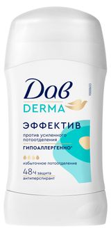 Изображение товара Антиперспирант-карандаш женский «Дав» Derma Эффектив от пота и запаха, 40 мл