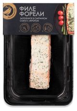 Изображение товара Форель замороженная АШАН Золотая филе запеченное в сметанном соусе с укропом, 150 г