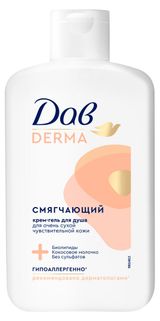 Изображение товара Крем-гель для душа «Дав» Derma смягчающий для сухой и чувствительной кожи, 280 мл