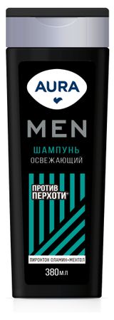 Изображение товара Шампунь Aura Men Освежающий против перхоти, 380 мл