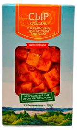 Изображение товара Сыр полутвердый «Долина Легенд» с крымским душистым перцем кубиками 50% БЗМЖ, 120 г