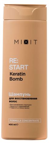 Изображение товара Шампунь для волос Mixit Keratin Bomb для восстановления волос, 400 мл