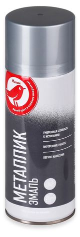 Изображение товара Эмаль АШАН Красная птица металлик хром, 520 мл