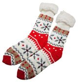 Изображение товара Носки женские новогодние красные, р 38-42