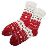 Изображение товара Носки женские новогодние красные, р 38-42
