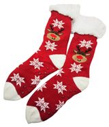 Изображение товара Носки женские новогодние красные, р 38-42