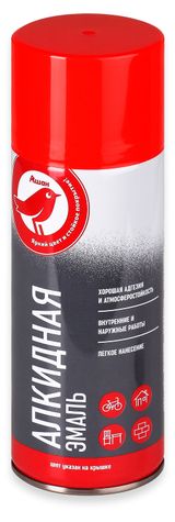 Изображение товара Эмаль АШАН Красная птица RAL 3020 алкидная красная глянцевая, 520 мл