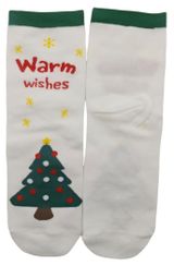 Изображение товара Носки женские новогодние белые, р 38-42