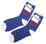 Изображение товара Носки женские новогодние синие, р 38-42