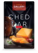 Изображение товара Сыр твердый Cheese Gallery Чеддер красный ломтики нарезка 50% БЗМЖ, 150 г