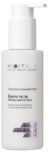 Изображение товара Крем-гель для лица Mixit LAB Hyaluron Matte Skin увлажняющий с ниацинамидом и цинком, 150 мл