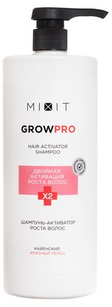 Изображение товара Шампунь-активатор для роста волос Mixit GROW PRO с перцем, 1 л