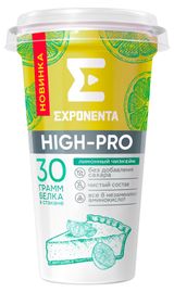 Изображение товара Напиток кисломолочный Exponenta HIGH-PRO Лимонный чизкейк без добавления сахара 0% БЗМЖ Беларусь, 250 г