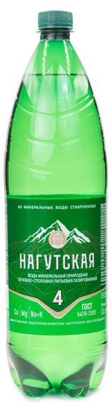 Изображение товара Вода минеральная «Нагутская» №4 газированная, 1,5 л