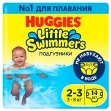 Изображение товара Трусики-подгузники для плавания Huggies 2-3 (3-8 кг), 14 шт