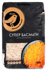 Изображение товара Рис длиннозерный АШАН Золотая птица Супер Басмати Пакистан, 500 г