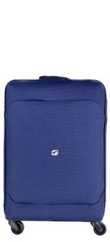 Изображение товара Чемодан мягкий Airport Easy Sky синий 4 колеса, р M
