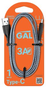 Изображение товара Кабель мультимедийный для зарядки и для передачи данных Gal 2344 USB A-TypeC 1 м