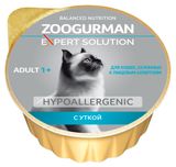 Изображение товара Корм влажный для кошек «Зоогурман» EXPERT SOLUTION Hypoallergenic утка, 100 г