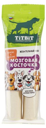Изображение товара Лакомство для собак TiTBiT жевательный снек Мозговая косточка, 105 г