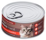 Изображение товара Корм консервированный для кошек «Мираторг» Extra meat говядина и индейка, 85 г