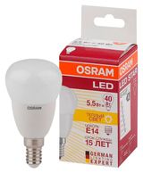 Изображение товара Лампа светодиодная Osram LED Star 5,5Вт E14 теплый белый свет