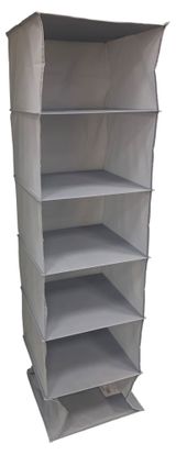 Изображение товара Органайзер подвесной Actuel 6-секционный светло-серый, 36,5x35,5x137 см