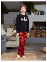 Изображение товара Пижама для девочки новогодняя InExtenso Гномы с длинным рукавом